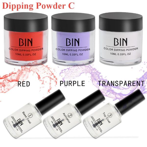 

6pcs/set acrylic nail dipping powder set natural dry no lamp cure nails dip powder clear pink gel nail for salon, Silver;gold