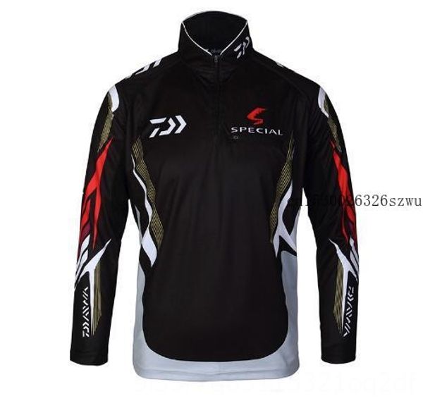 

2020 new men brand fishing outdoor wear athletic & outdoor apparel clothing uv protection moisture wicking breathable long sleeve fishing sh, Blue;black