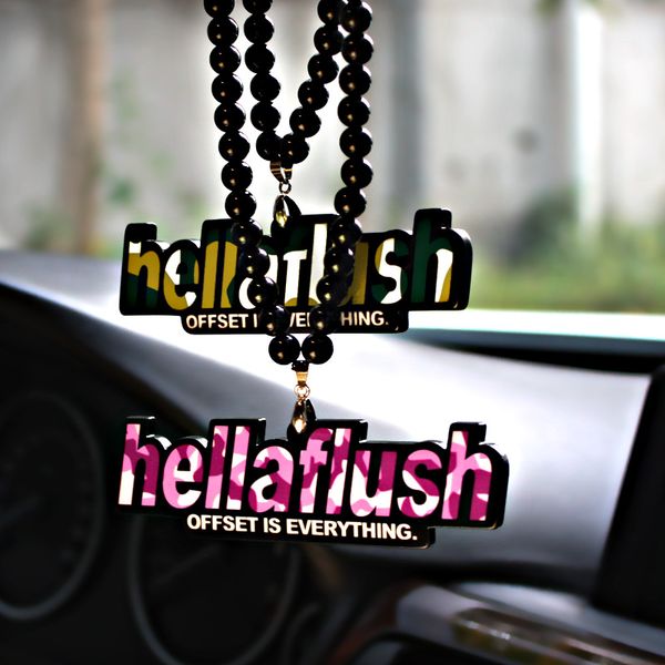 

noizzy hellaflush camouflage car auto fashion pendant jdm interior rearview mirror ornament hanging dangle acrylic car styling