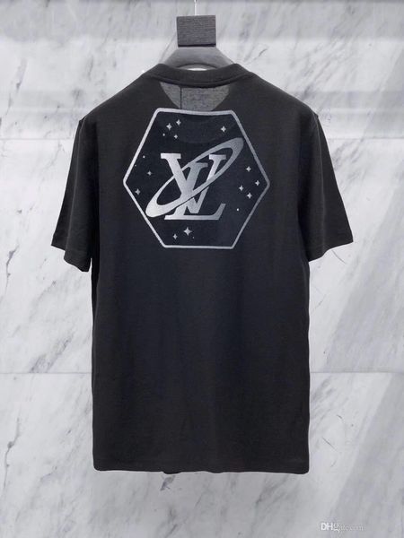 

2019ss angel new european and american men's cotton planet starry sky us size t-shirt, men's short sleeved king t -shirt 198, White;black