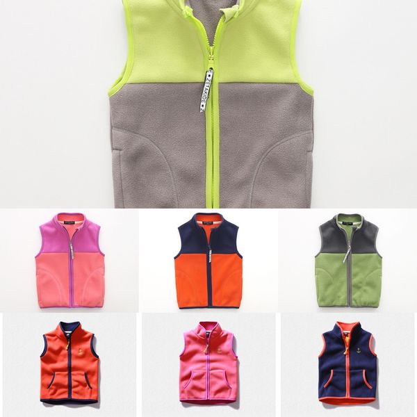 

wrsli fleece autumn 2020 stand collar stitching trend thin fleece autumn 2020 children's stand vest collar stitching trend children&#03, Camo