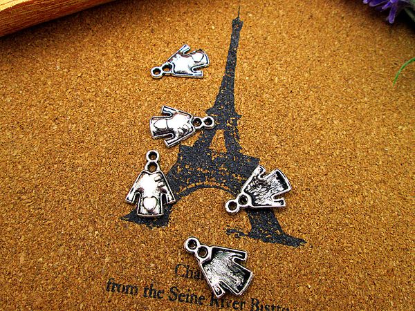 

120pcs heart coat charms silver tone coat charms pendants 20x14mm, Bronze;silver