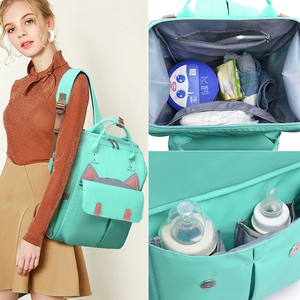 

new waterproof mummy maternity nappy bag fashion baby bag cartoon pattern upgrade multifunctional large capacity maternity