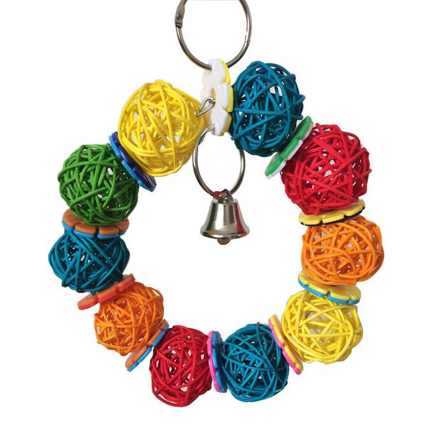 

will middle and small size parrot sepaktakraw hand catch gnaw toys stand frame a molar tooth string bite string