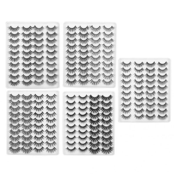 

false eyelashes 20 pairs 6d natural thickening soft reusable extension