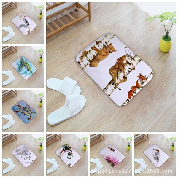 

interesting watercolor animal pattern home furnishing bedroom in front of the door non-slip land pad carpet mixed batch
