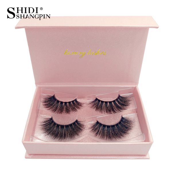 

2 Pairs 3D Soft Mink Hair False Eyelashes Handmade Wispy Fluffy Long Lashes Natural Eye Makeup Tools Faux Eye Lashes Mink Eyelash Extension