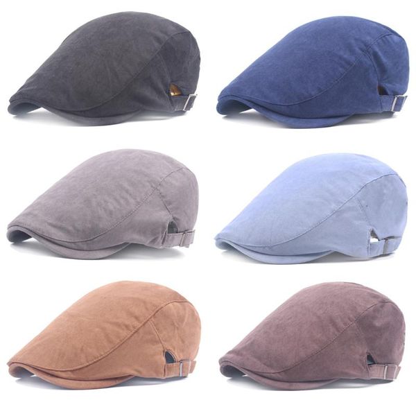 

мужская хлопок сплошной цвет нашивки cabbie ivy driving hat newsboy golf берет cap hatcs0506, Blue;gray