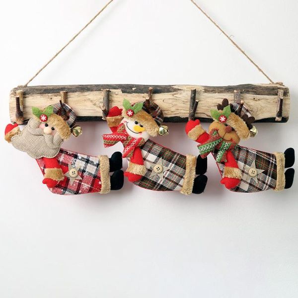 

checked cloth little doll pendants window dressing merry christmas supplies