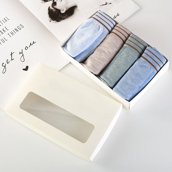 

4 boxed seamless bare ammonia 32-pin striped large size high-elastic men's flat-leg men's underwear four-legged pants underwear, Black;white