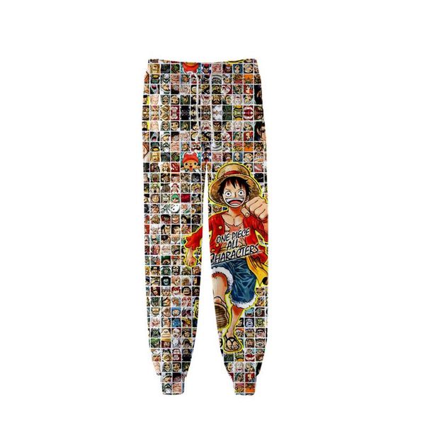 

anime one piece 3d print joggers pants men/women funny cartoon sweatpants loose casual trousers streetwear pantalones hombre, Black