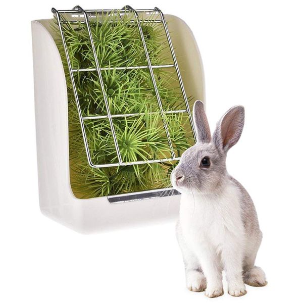 

grass feeder fixed food container bowl spring straw frame grass basket for pet guinea pig rabbit cage feeding accessories