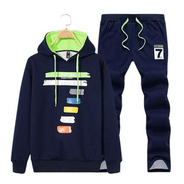 

Cartoon RUN Letter Print Teenagers Tracksuits Hooded Hoodies Long Pants 2PCS Suits Mens Women Casual Winter Sweatsuit Sets M-4XL