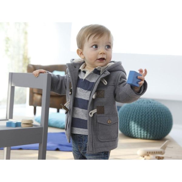 

new baby boys coat winter fleece hoodie jacket children jacket kids hooded warm outerwear coat for baby boy snowsuit woolen overcoat, Blue;gray