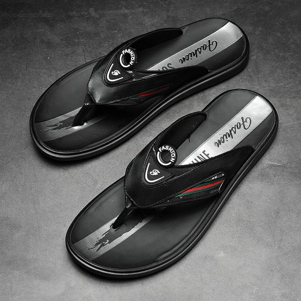 

sandals slipper men slippers home outdoor for summer shoes flip-flops, Black