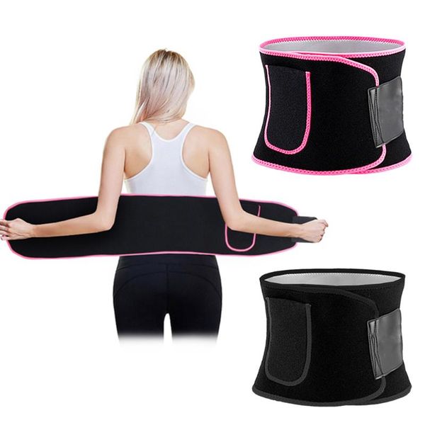 

fitness weight loss sweat body shaper waist trainer support belt tummy control slimming corset workout shapewear elastic band, Black;gray