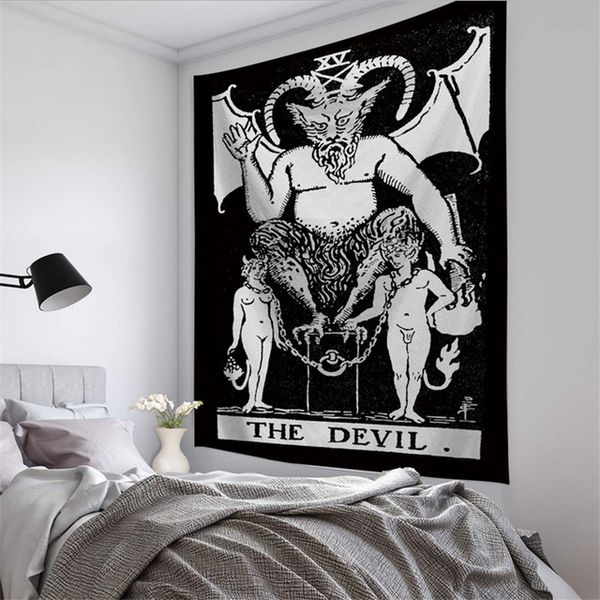 

tarot card tapestry wall hanging mat polyester square tapestry wall hanging carpet throw mat for home bedroom decoration