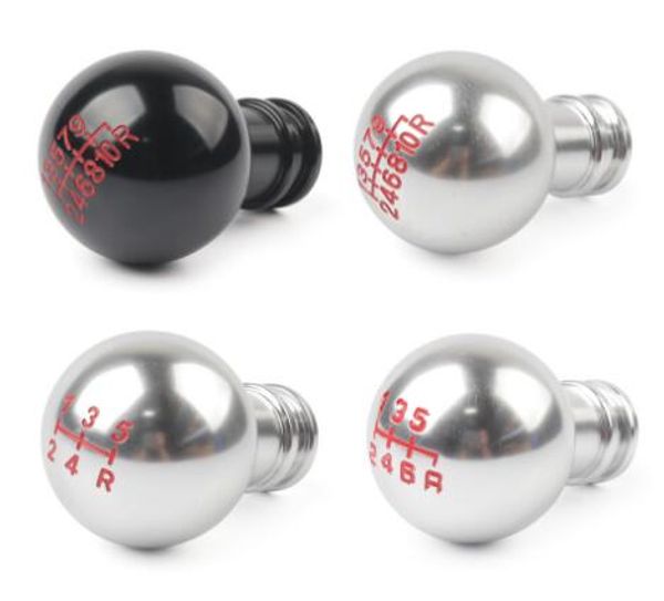 

5 speed universal car gear shift knob aluminum manual gear stick shift shifter lever knob round ball fit for