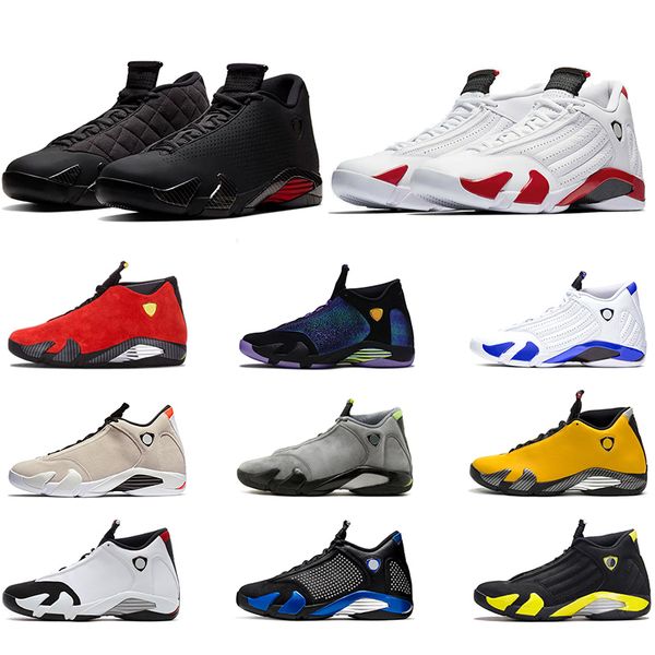 

14 14s men basketball shoes graphite doernbecher black red candy cane toe red mens trainers sports sneakers size 40-47