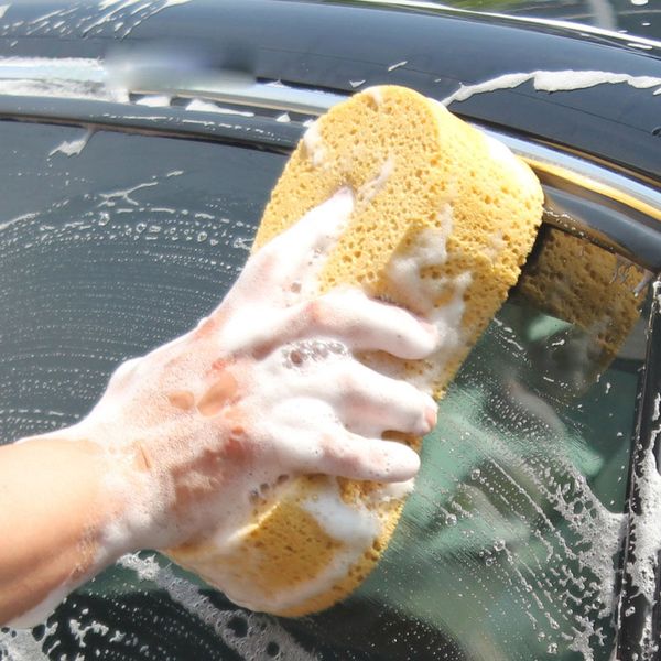 

car wash sponge block car motorcycle cleaning supplies large size sponge brush dusting yellow cleaning tool