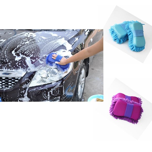 

Car ponge block hand oft towel microfiber chenille wa hing olid color coral fleece auto clean tool