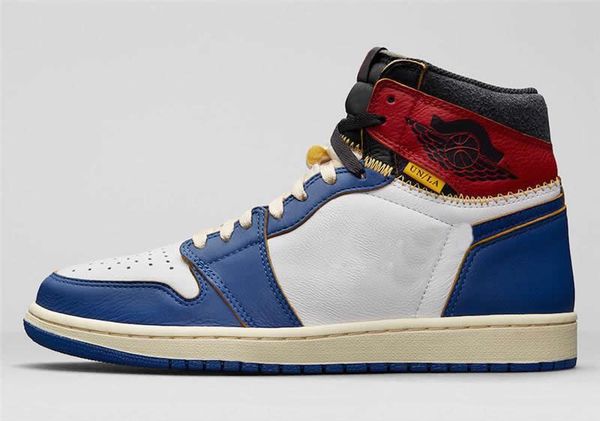 

2018 New Authentic Union x 1 High OG NRG LA Los Angeles Blue Toe Varsity Red Storm 1S Basketball Shoes Man Sneakers With Box