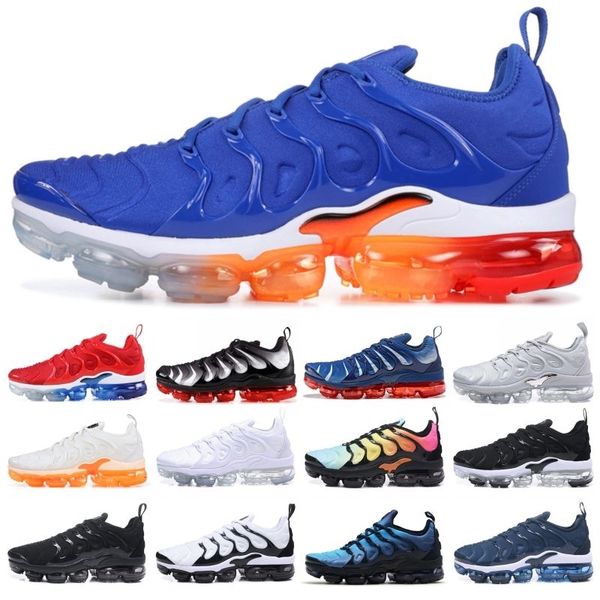 

2019 black metallic gold tn plus men designer shoes rainbow bumblebee persian violet triple black women shoes sport running sneakers