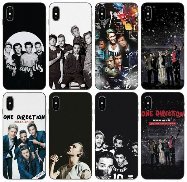 

tongtrade] one direction 1d case for iphone 11 pro x xs max 8 7 6s 6p 5s 5p samsung a6 2018 a60 a6s huawei p10 plus xiaomi mi a2 cover case