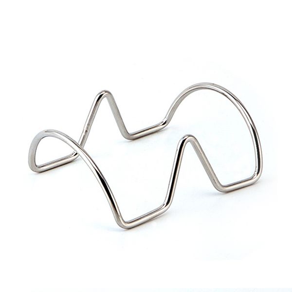 

mini stainless steel kitchen storage portable rack taco holder display food stand