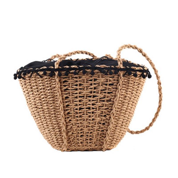 

maison fabre woman bag 2019 new straw bag new handmade bags shell beach weaving ladies wrapped beach moon shaped 1020