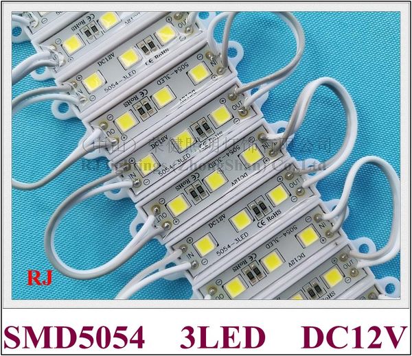 Modulo LED SMD 5054 per lettere a canale DC12V 3 led 0.9W 100lm IP65 CE 45mm * 12mm alta luminosità 2019 NUOVO