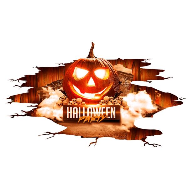 

decal halloween pumpkin festival decoration pvc wall sticker