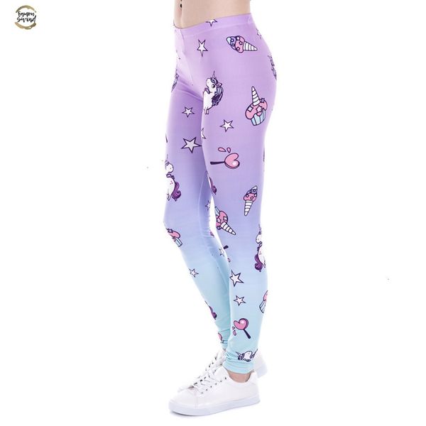 

women fashion leggings tropical leaves printing blue fitness legging silm legins high waist stretch trouser pants, Black