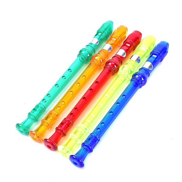 

plastic transparent 6 holes clarinets with cleaning rod woodwind instruments musical recorder flutes
