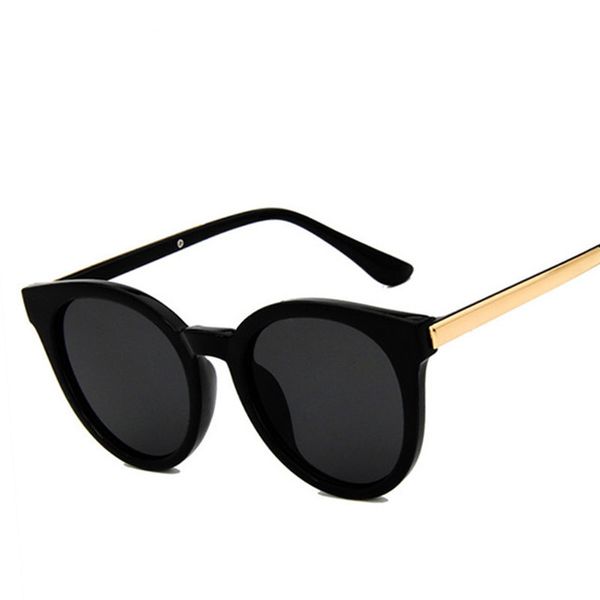 

2019 fashion cat eye sunglasses women's brand design retro round reflective mirror sunglasses clear candy transparent, White;black