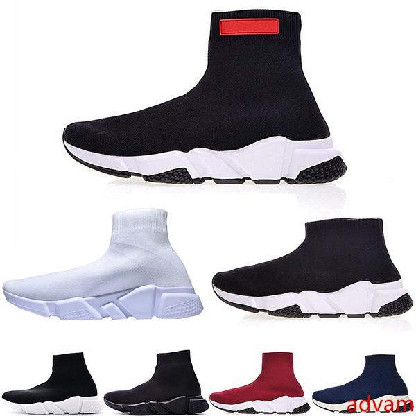 

wholesale luxury designer fashion running shoes for women & men triple black flat fashion socks boot mens sneaker speed trainer zapato 36-45