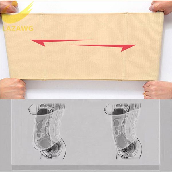 

lazawg waist trainer postpartum support recovery belly wrap waist pelvis belt body shaper postnatal shapewear seamless body shap, Black;white