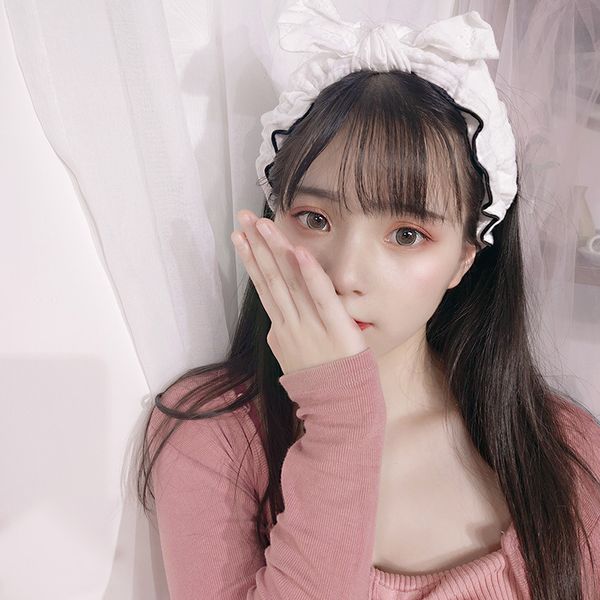 

new korean sweet bow hair bands for women wash face turban makeup elastic hair bands coral fleece accessories wholesale