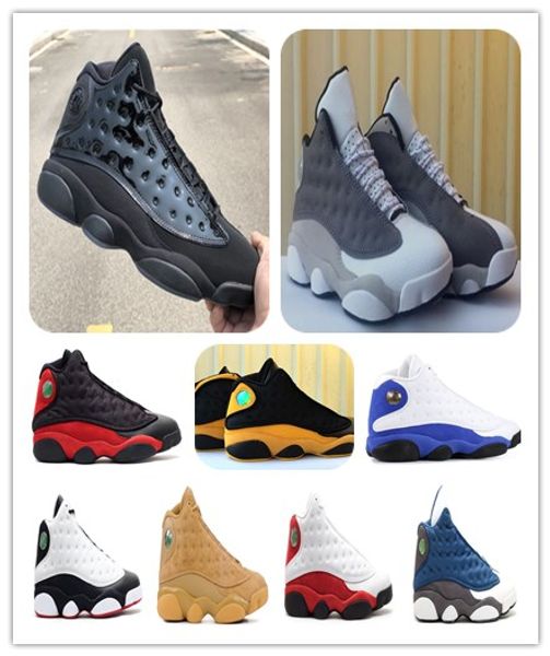 

13 atmosphere grey bred playoff cherry chicago basketball shoes 13s cap and gown athletics men&women sneakers footwear with box