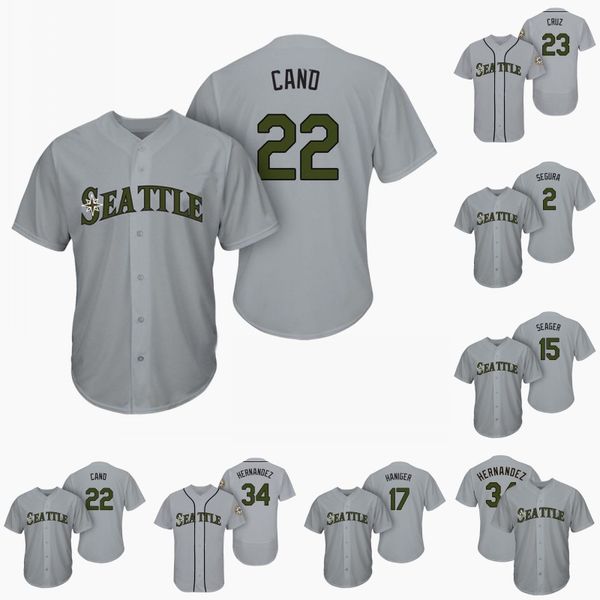 

Seattle 22 Robinson Cano Memorial Day Mariners Jersey 2 Jean Segura 15 Kyle Seager 17 Mitch Haniger 23 Nelson Cruz 34 Felix Hernandez Jersey