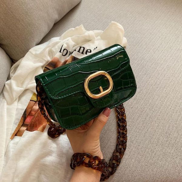 

mini tote bag 2020 women crocodile pattern flip messenger crossbody bag female simple shoulder small square handbag #j4s