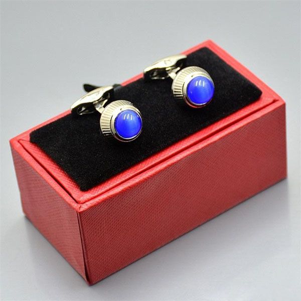 

car mens wed shirt cufflink classic wholesale price copper cuff links for man festival gift ( with box, Silver
