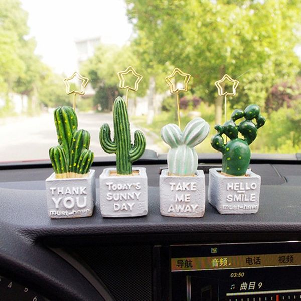 

car decoration cactus model resin cute toy plant auto interior dashboard ornament accessories fashion creative adornment