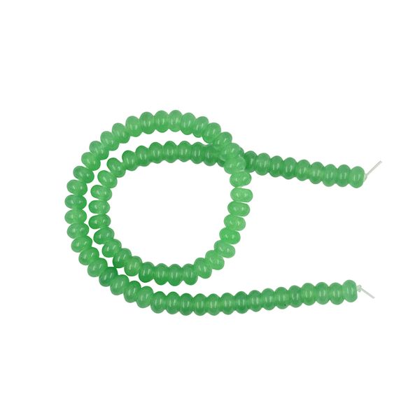 

5x8mm natural smooth green aventurine jade rondelle loose beads strand 15