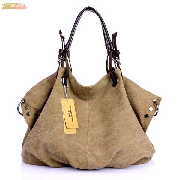 

women canvas plain messenger bags female crossbody bags solid shoulder bag fashion casual designer female handbag large capacity tote