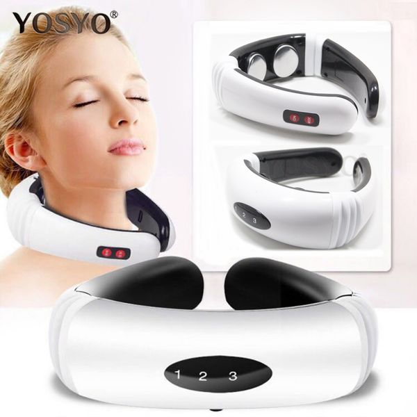 

electric pulse back and neck messager far infrared heating pain relief tool health care relaxation