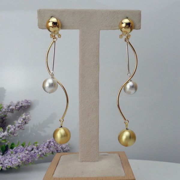 

yuminglai 24k dubai gold earrings brazilian earrings dangle fhk8048, Silver