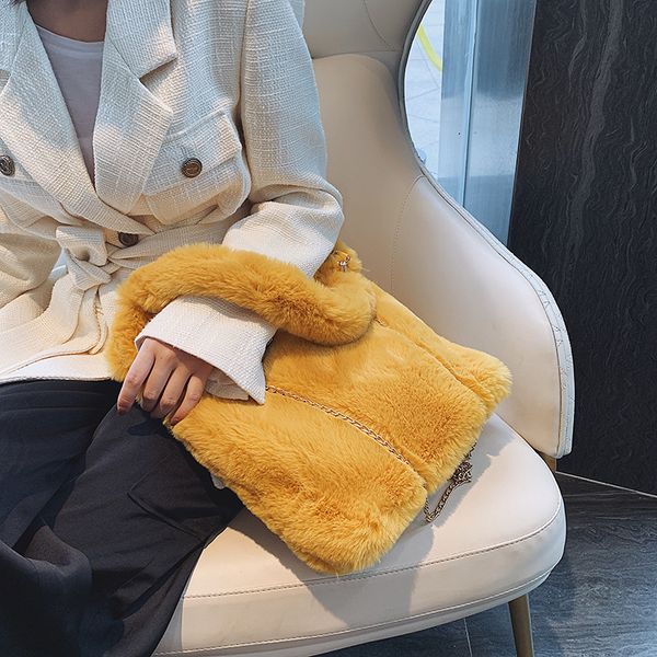 

plush bag new fashion plush shoulder bag mobile handbag