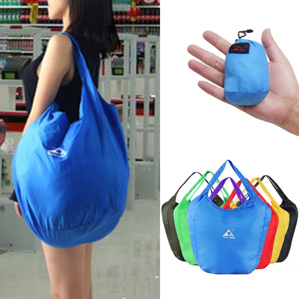

nylon waterproof big bag outdoor folding handbag ultra light pack casual tote sports shopper bag large capacity beach