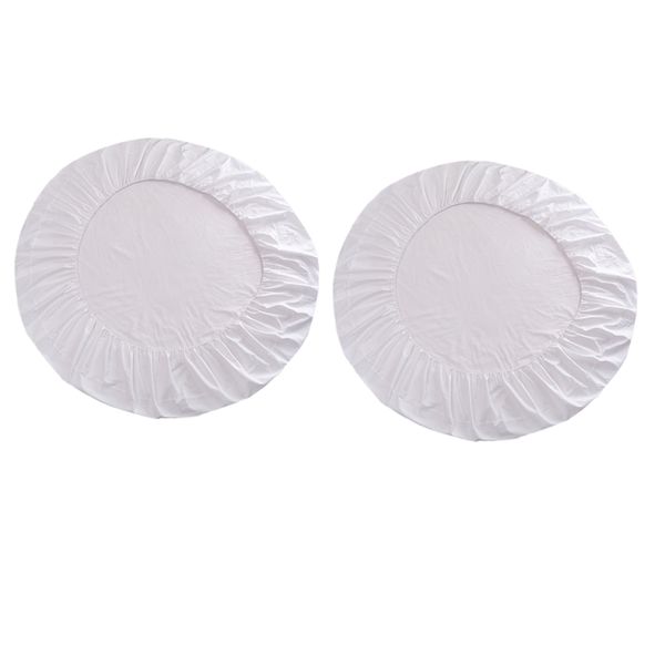 

2x cotton princess bed sheet cover round bed er sheet bedding textile 220cm